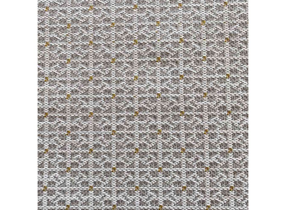 Puf rotund moale pentru sufragerie de interior sau exterior din material colorat - Naemi Viadurini