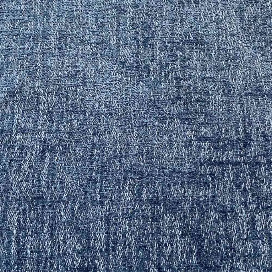 Pouf otoman rotund pentru sufragerie din chenille colorată 3 dimensiuni - Evelyne Viadurini