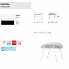 Varaschin Vara în aer liber / tălpi de picioare în țesături și oțel Viadurini