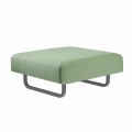 Pouf de design pătrat de exterior în metal și țesătură fabricat în Italia - Selia