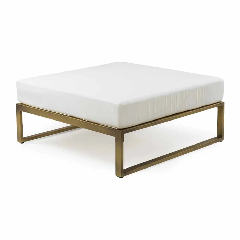 Puf pătrat pentru exterior din aluminiu 3 finisaje Design de lux - Julie Viadurini