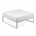 Puf pătrat pentru exterior din aluminiu 3 finisaje Design de lux - Julie Viadurini