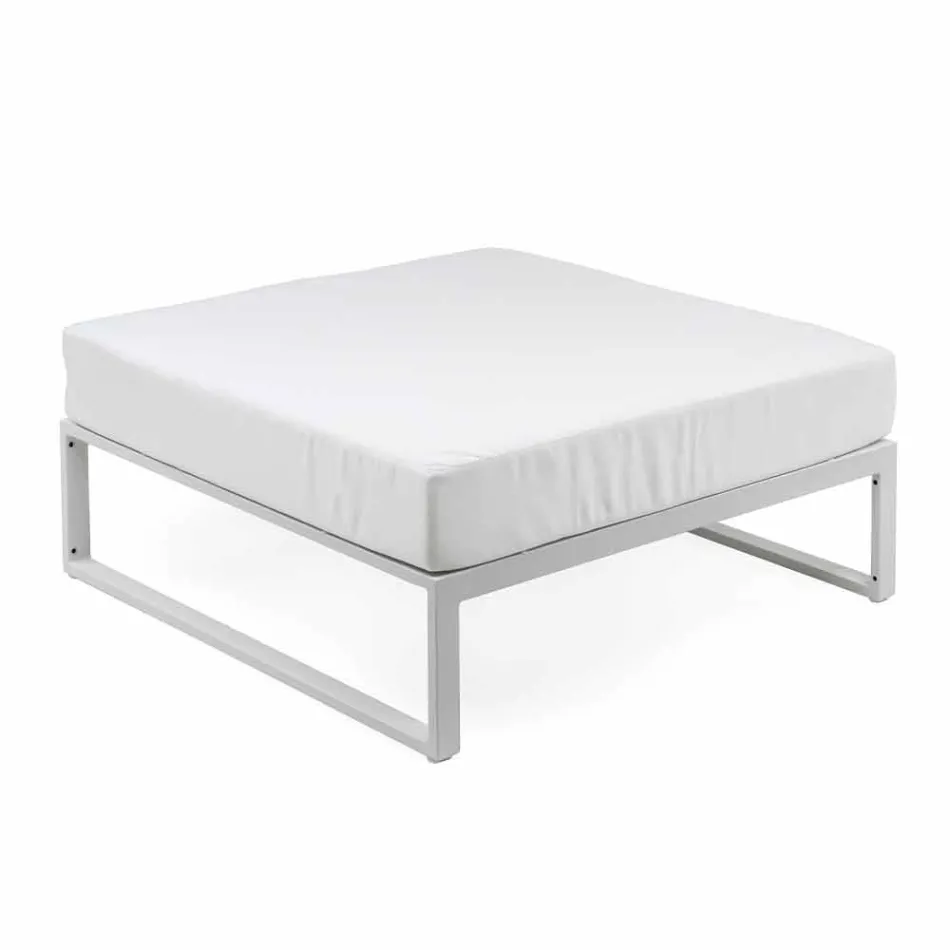 Puf pătrat pentru exterior din aluminiu 3 finisaje Design de lux - Julie Viadurini