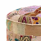 Pouf rotund de design etnic în material patchwork sau catifea - fibră Viadurini