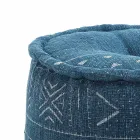 Pouf rotund de design etnic în material patchwork sau catifea - fibră Viadurini