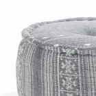Pouf rotund de design etnic în material patchwork sau catifea - fibră Viadurini