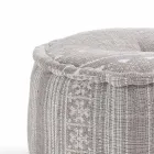 Pouf rotund de design etnic în material patchwork sau catifea - fibră Viadurini