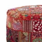 Pouf rotund de design etnic în material patchwork sau catifea - fibră Viadurini