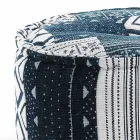 Pouf rotund de design etnic în material patchwork sau catifea - fibră Viadurini