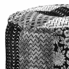 Pouf rotund de design etnic în material patchwork sau catifea - fibră Viadurini