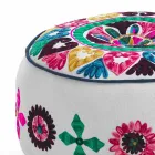 Pouf rotund de design etnic în material patchwork sau catifea - fibră Viadurini