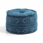 Pouf rotund de design etnic în material patchwork sau catifea - fibră Viadurini