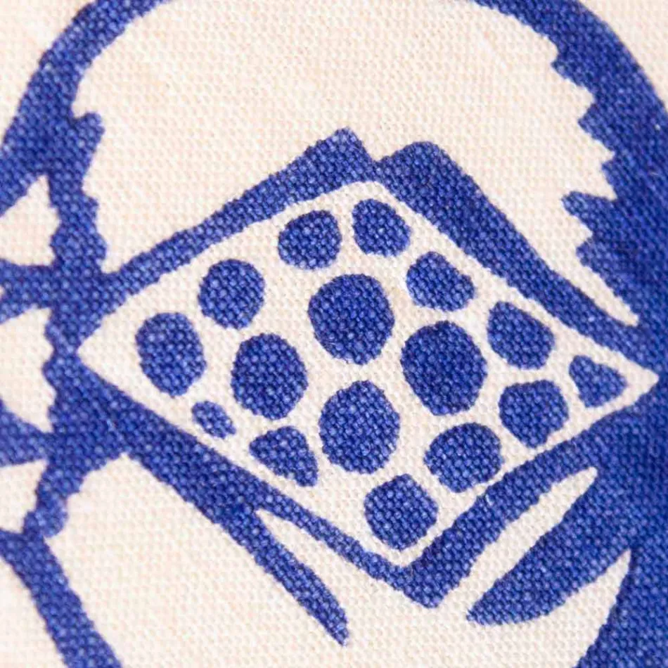 Potholders of Art Italian în lenjerie pură cu imprimeu de mână piesă unică - mărci Viadurini