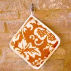 Potholders of Art Italian în lenjerie pură cu imprimeu de mână piesă unică - mărci Viadurini