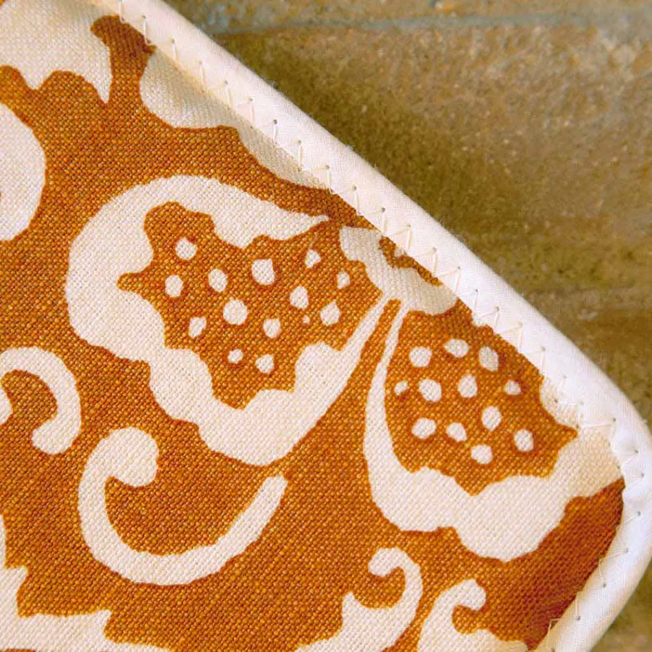 Potholders of Art Italian în lenjerie pură cu imprimeu de mână piesă unică - mărci Viadurini