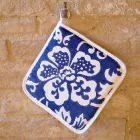 Potholders of Art Italian în lenjerie pură cu imprimeu de mână piesă unică - mărci Viadurini