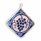 Potholders of Art Italian în lenjerie pură cu imprimeu de mână piesă unică - mărci Viadurini