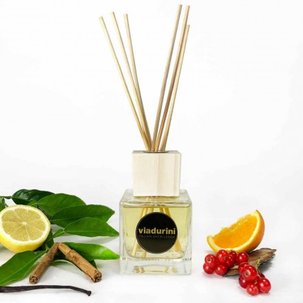 Parfum de cameră cu mandarină și scorțișoară 200 ml cu bețe - Lamaddalena Viadurini