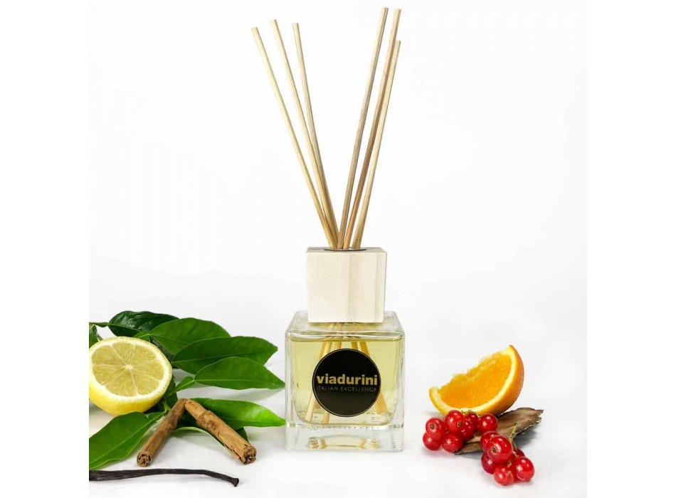 Parfum de cameră cu mandarină și scorțișoară 200 ml cu bețe - Lamaddalena Viadurini