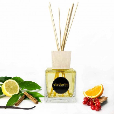 Parfum de cameră cu mandarină și scorțișoară 500 ml cu bețe - Lamaddalena Viadurini