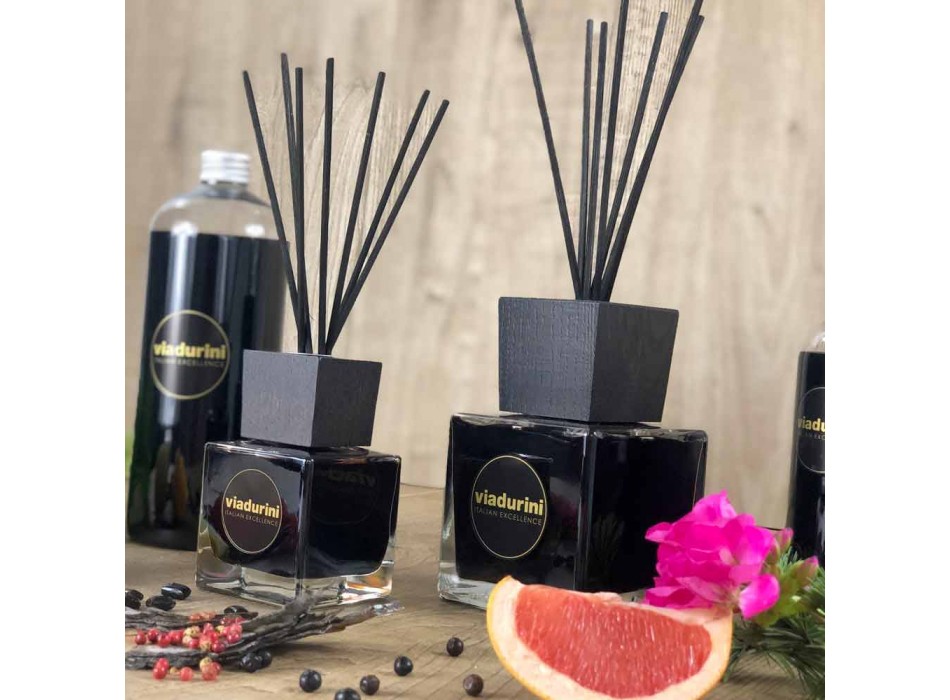 Parfum pentru casa Ghimbir Ardei negru 500 ml cu Bastoane - Viaduriniin negru Viadurini