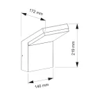 Aplica de exterior LED 18W din Aluminiu Alb sau Negru - Nerea Viadurini