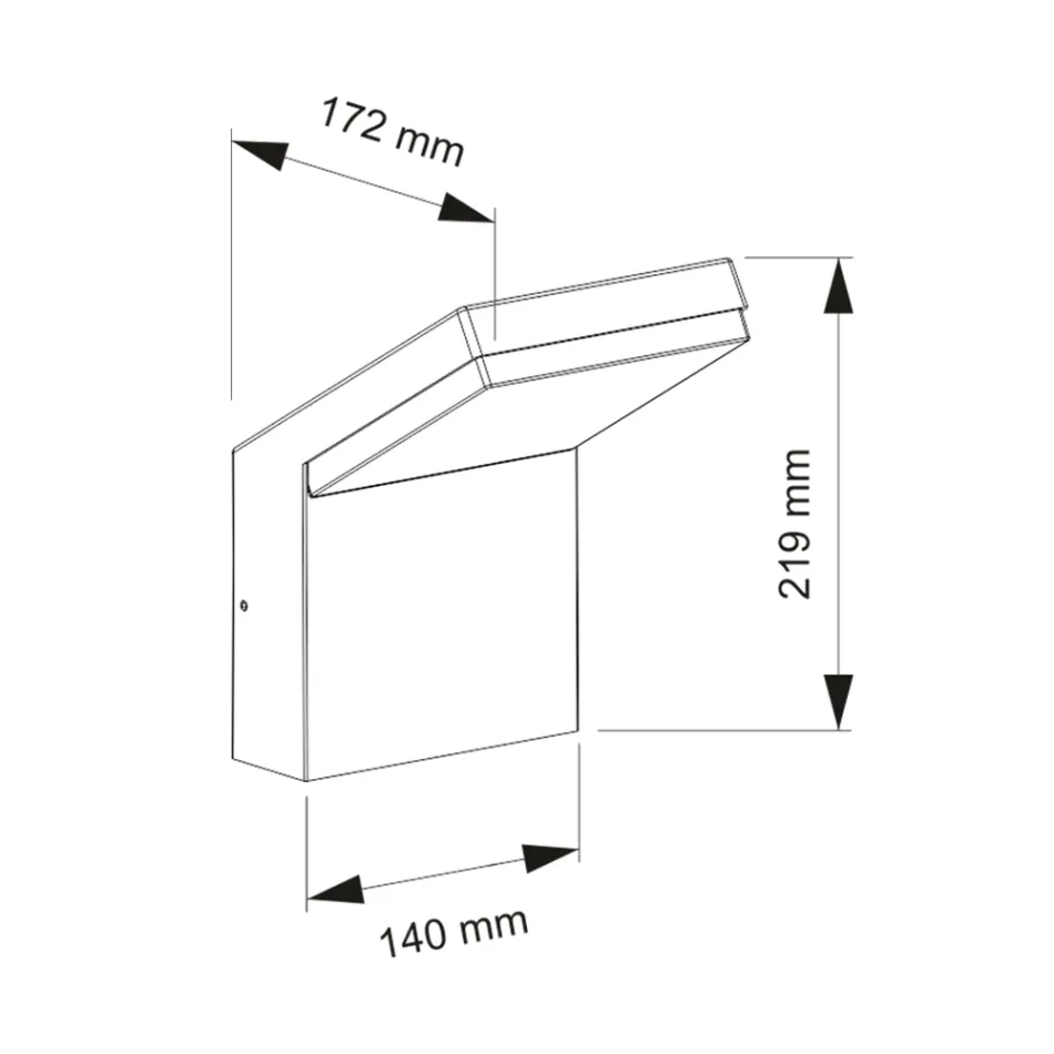Aplica de exterior LED 18W din Aluminiu Alb sau Negru - Nerea Viadurini