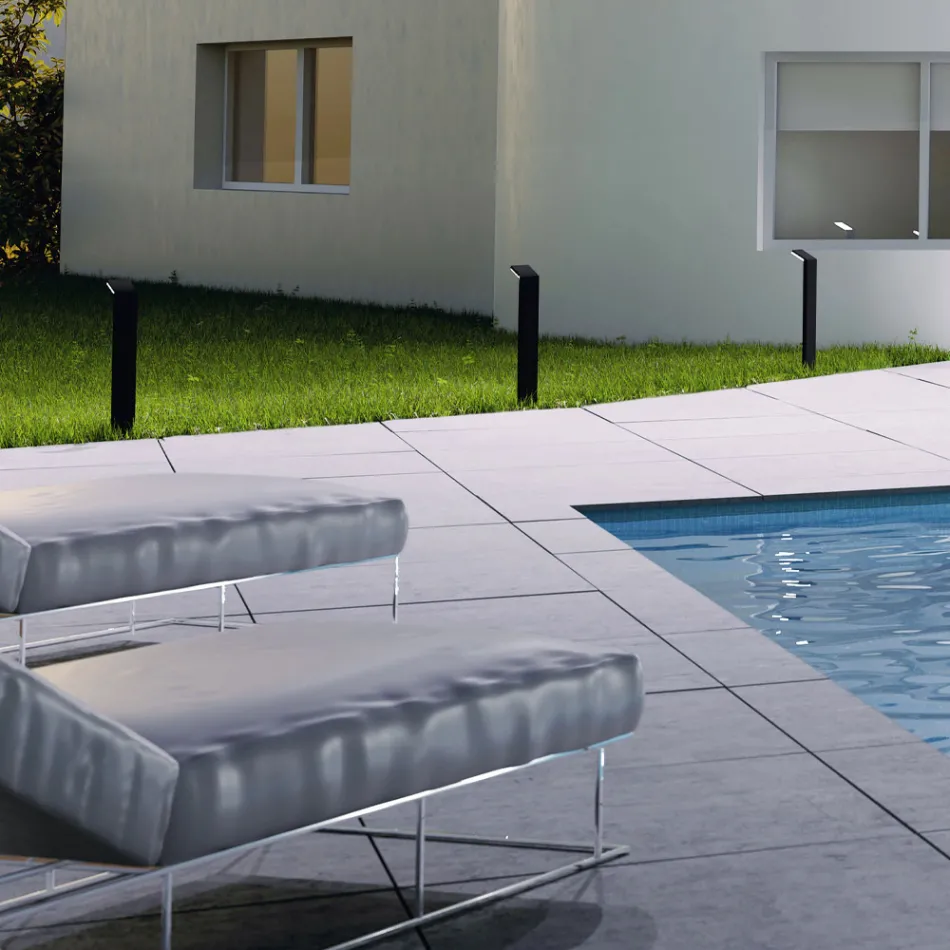 Spot LED de exterior din aluminiu alb sau negru - gradina Viadurini