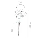 Spot LED pentru exterior din aluminiu negru mat 4 piese - Oliver Viadurini