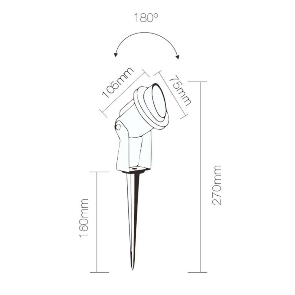 Spot Încastrat LED Proiector Aluminiu Negru Mat 4 Piese - Obrina Viadurini