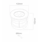 Spot rotund cu LED pentru exterior din oțel inoxidabil - Dakota Viadurini
