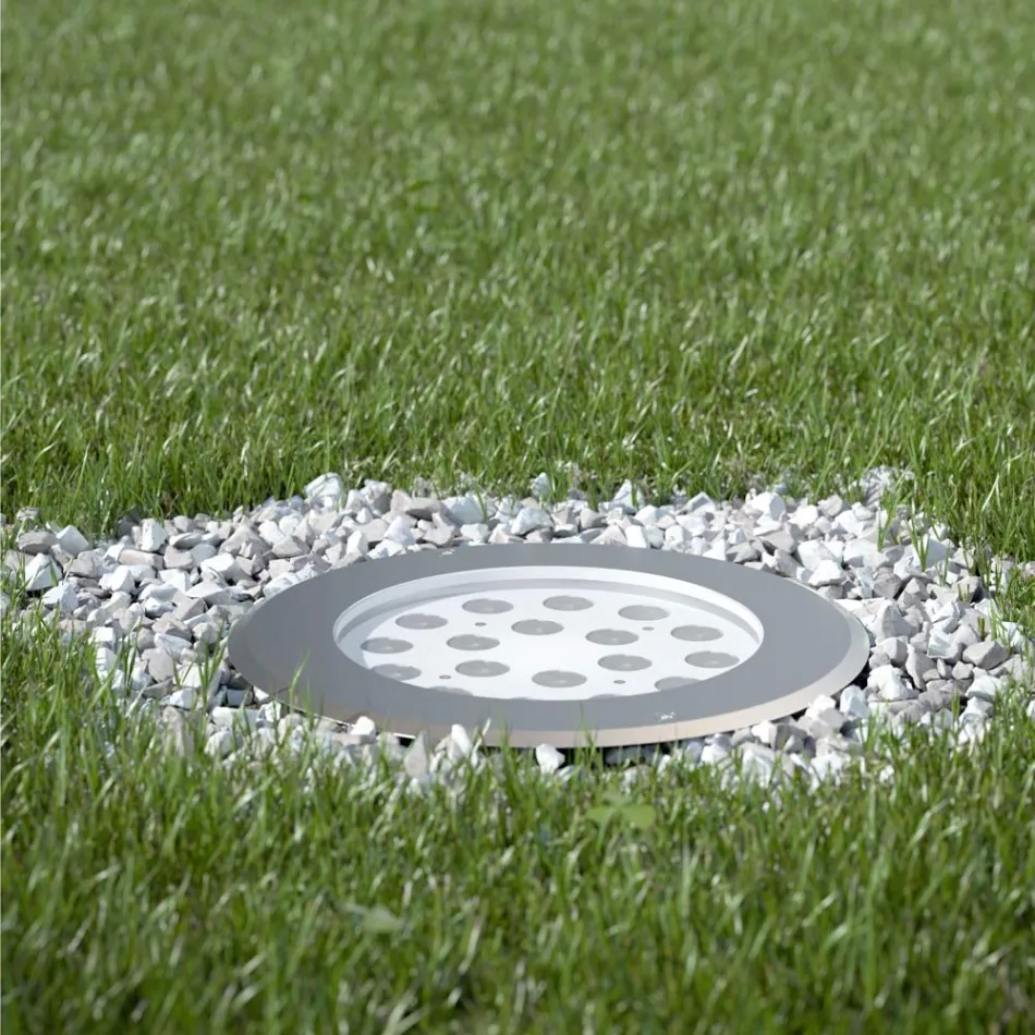 Spot rotund cu LED pentru exterior din oțel inoxidabil - Dakota Viadurini