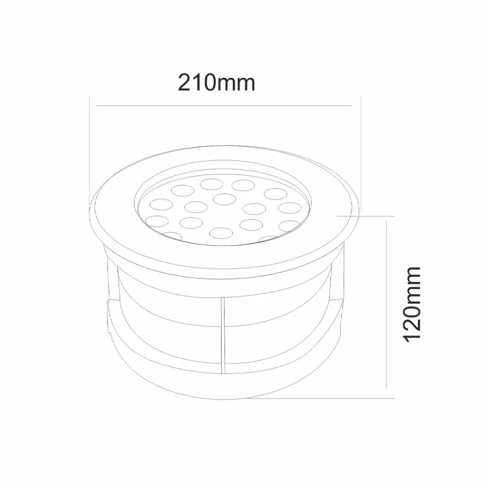 Spot rotund cu LED pentru exterior din oțel inoxidabil - Dakota Viadurini