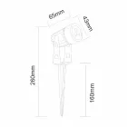 Spot rotund din aluminiu cu 6 piese cu proiector LED pentru exterior - Erio Viadurini