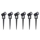 Spot rotund din aluminiu cu 6 piese cu proiector LED pentru exterior - Erio Viadurini