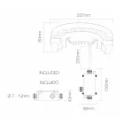 Proiector LED de exterior 9W cu finisaj aluminiu negru mat - Tudor Viadurini