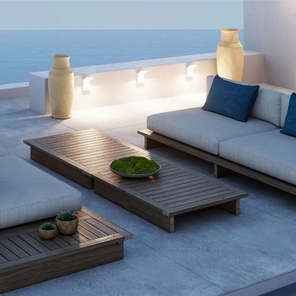 Proiector Led Exterior din Aluminiu cu Senzor de Mișcare - Nerea Viadurini