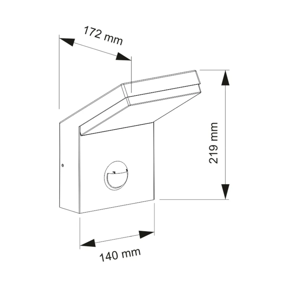 Proiector Led Exterior din Aluminiu cu Senzor de Mișcare - Nerea Viadurini