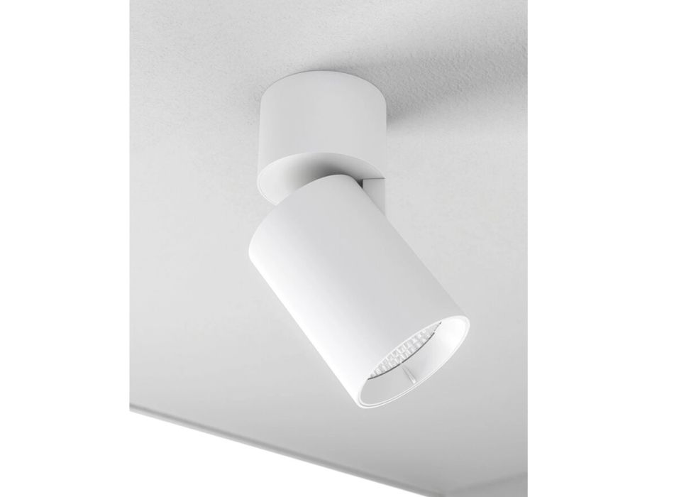 Plafoniera cu LED reglabila din aluminiu alb sau negru - Punct Viadurini