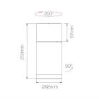 Plafoniera cu LED reglabila din aluminiu alb sau negru - Punct Viadurini