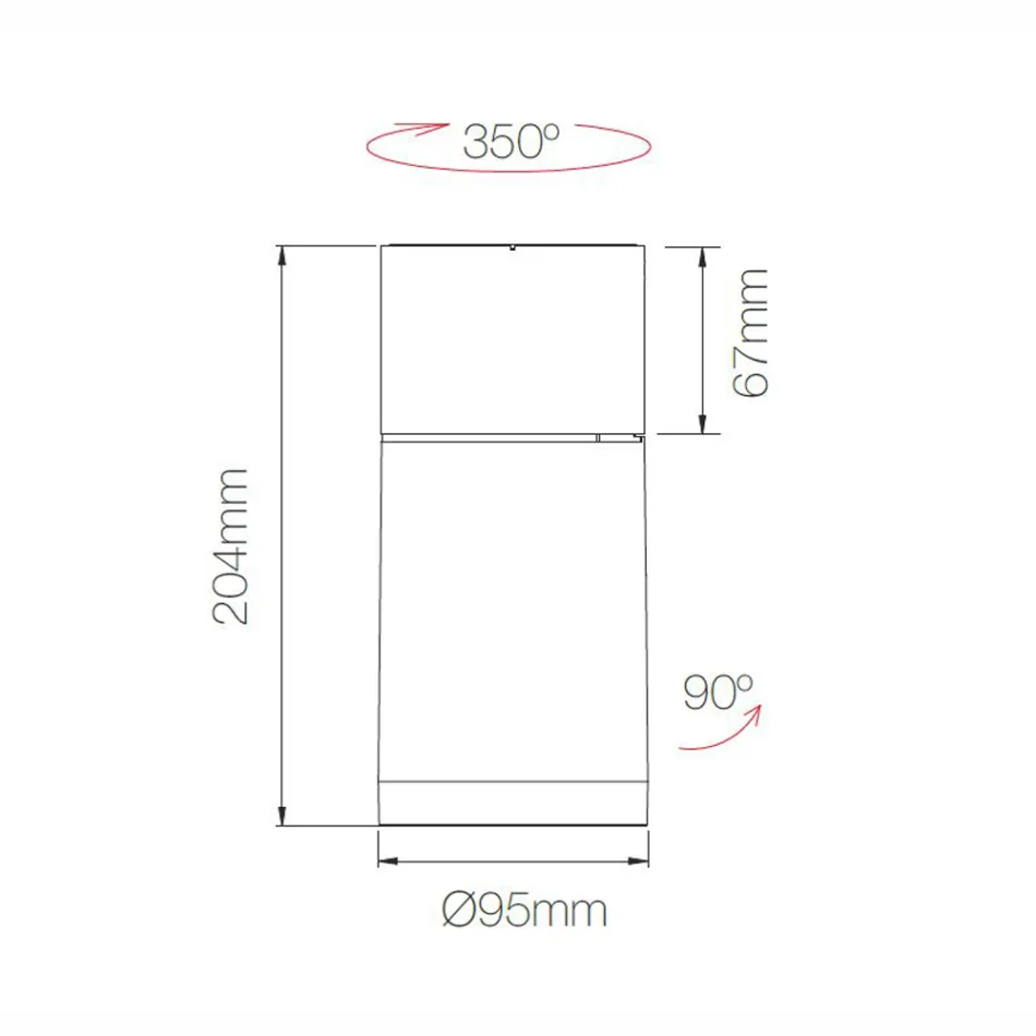 Plafoniera cu LED reglabila din aluminiu alb sau negru - Punct Viadurini