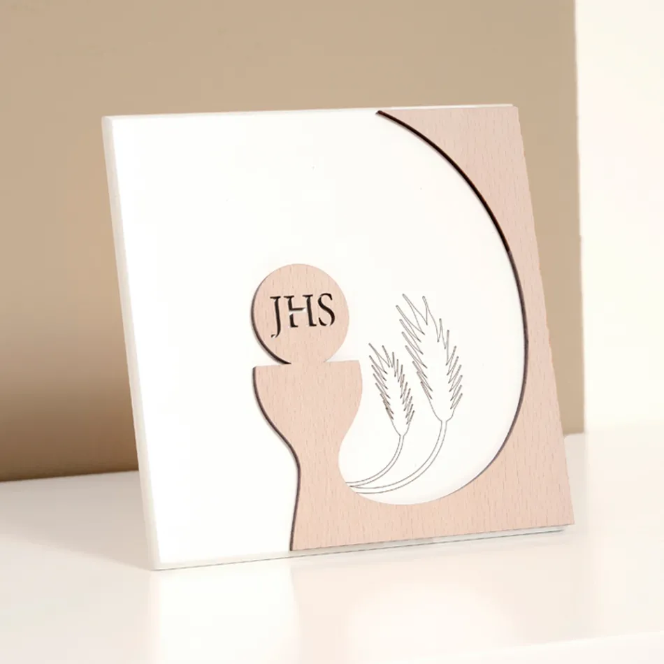 Poză mică înfățișând Euharistia Gravată Laser Made in Italy - Ingrid Viadurini