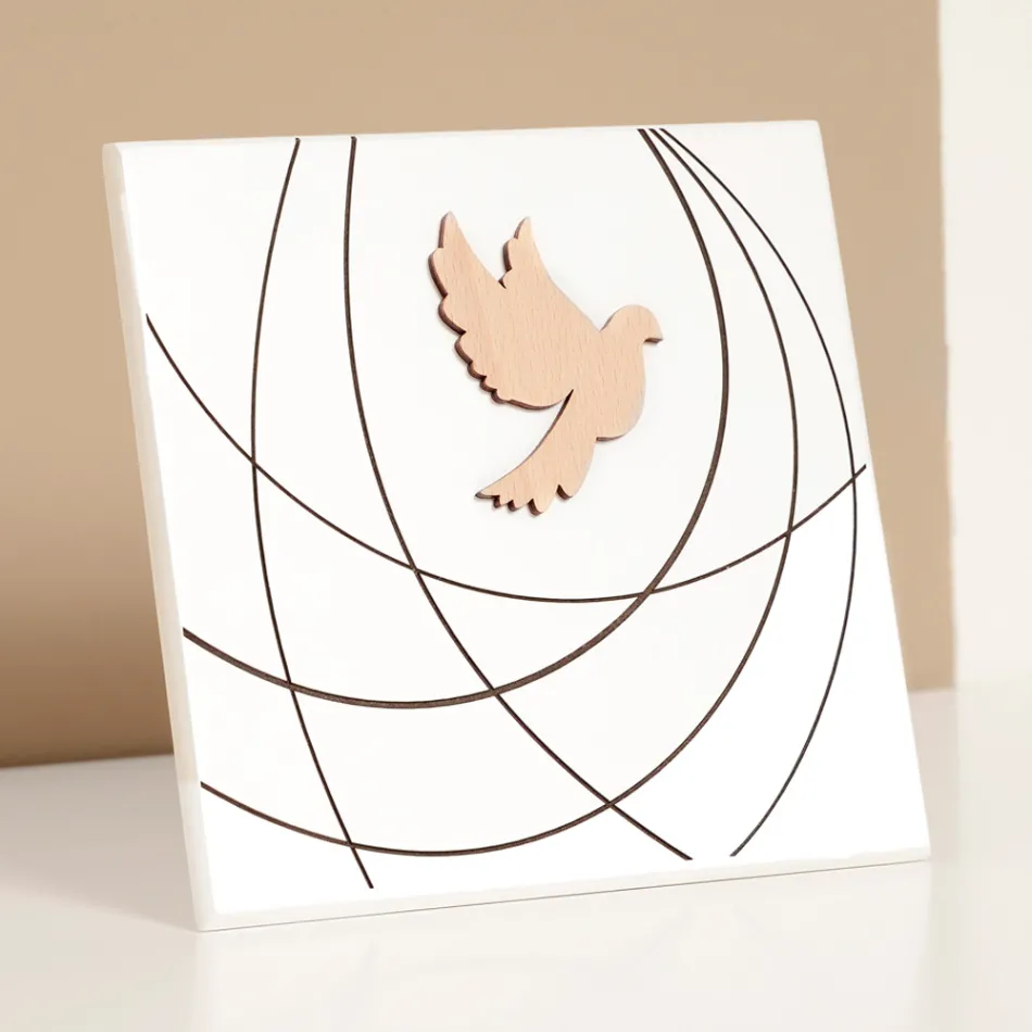 Poză gravată cu laser înfățișând Sfânta Confirmare Made in Italy - Mumbi Viadurini