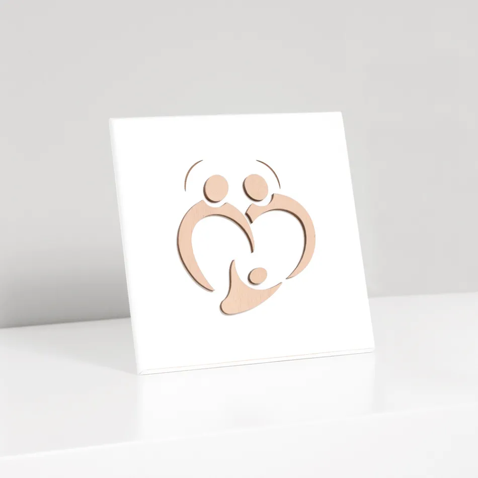 Poza Sfanta Familie cu Gravura Laser Made in Italy - Zuleika Viadurini