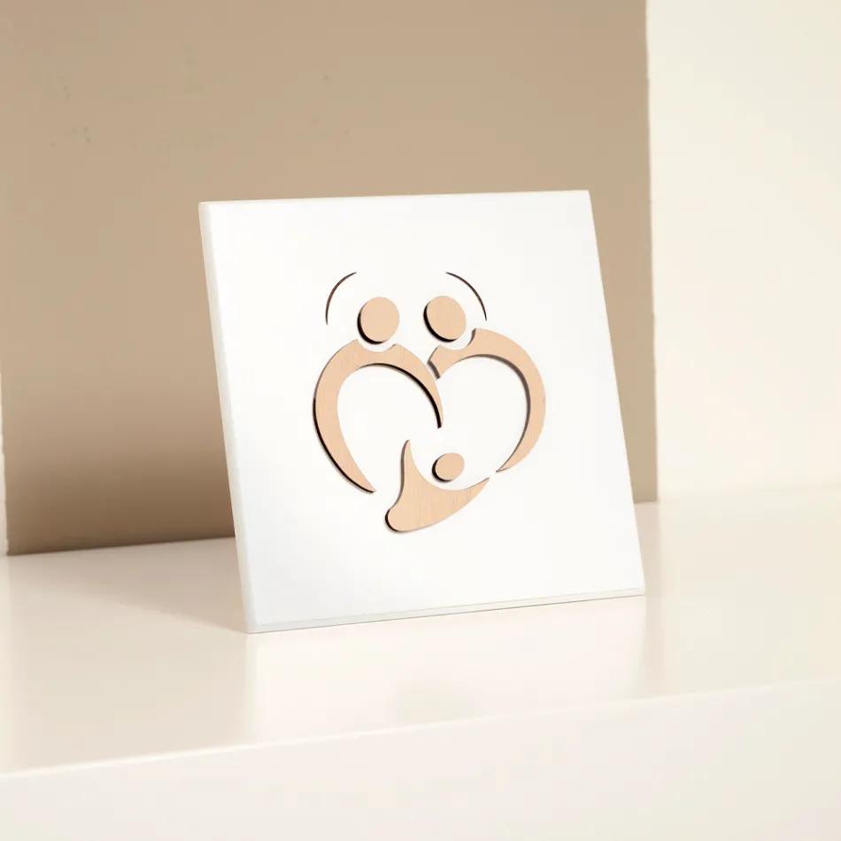 Poza Sfanta Familie cu Gravura Laser Made in Italy - Zuleika Viadurini