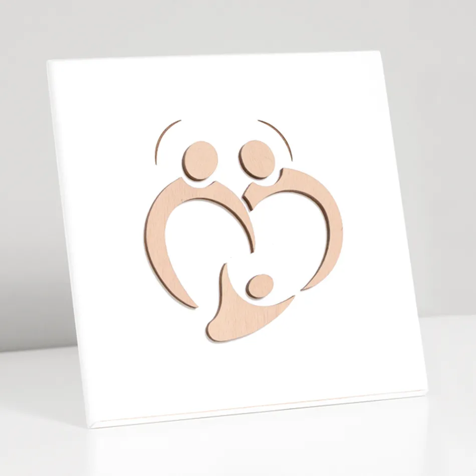 Poza Sfanta Familie cu Gravura Laser Made in Italy - Zuleika Viadurini