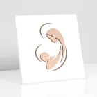 Imagine gravată cu laser cu Maria și Pruncul Isus, realizată în Italia - Nigella Viadurini