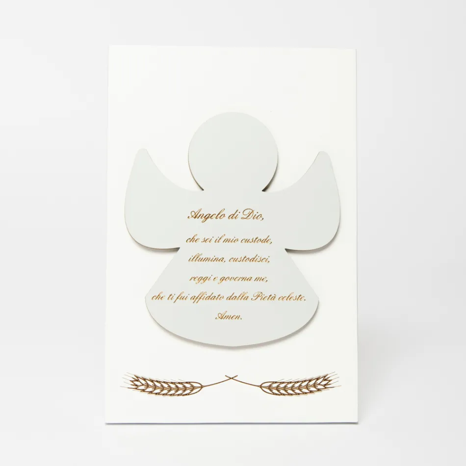 Imagine gravată cu laser a unui înger binecuvântat, realizată în Italia - Alain Viadurini