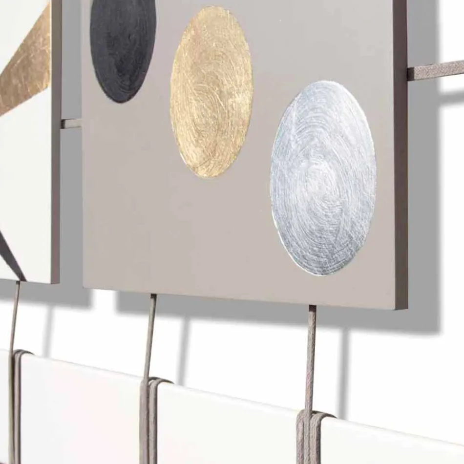 Cadru abstract cu cincisprezece panouri suspendate pe corzi Craig Viadurini