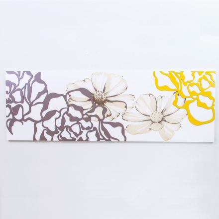 Pictura cu flori de bujor realizat cu laser Made in Italy - Freya Viadurini